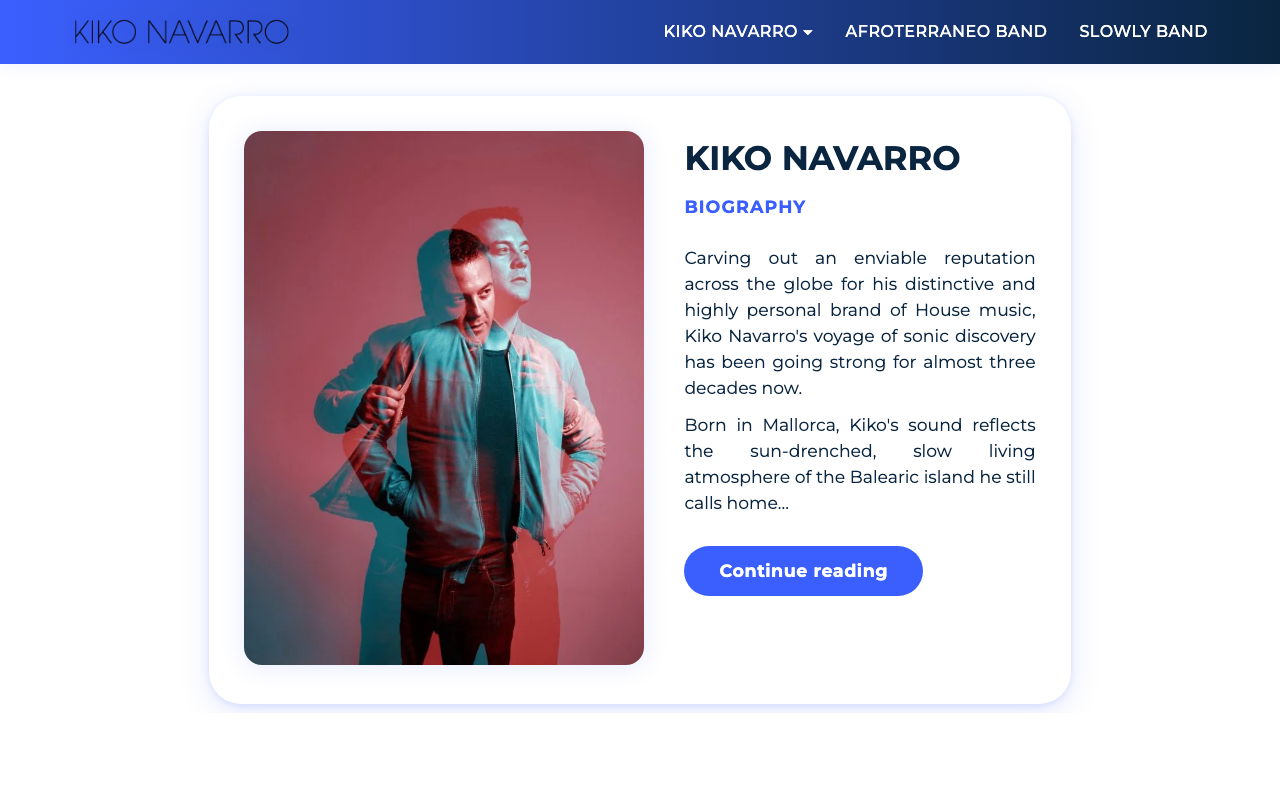 Kiko Navarro - DJ & Producer Website